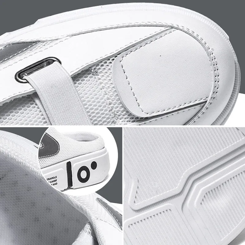 Men's Comfy Flying Woven Half Slippers