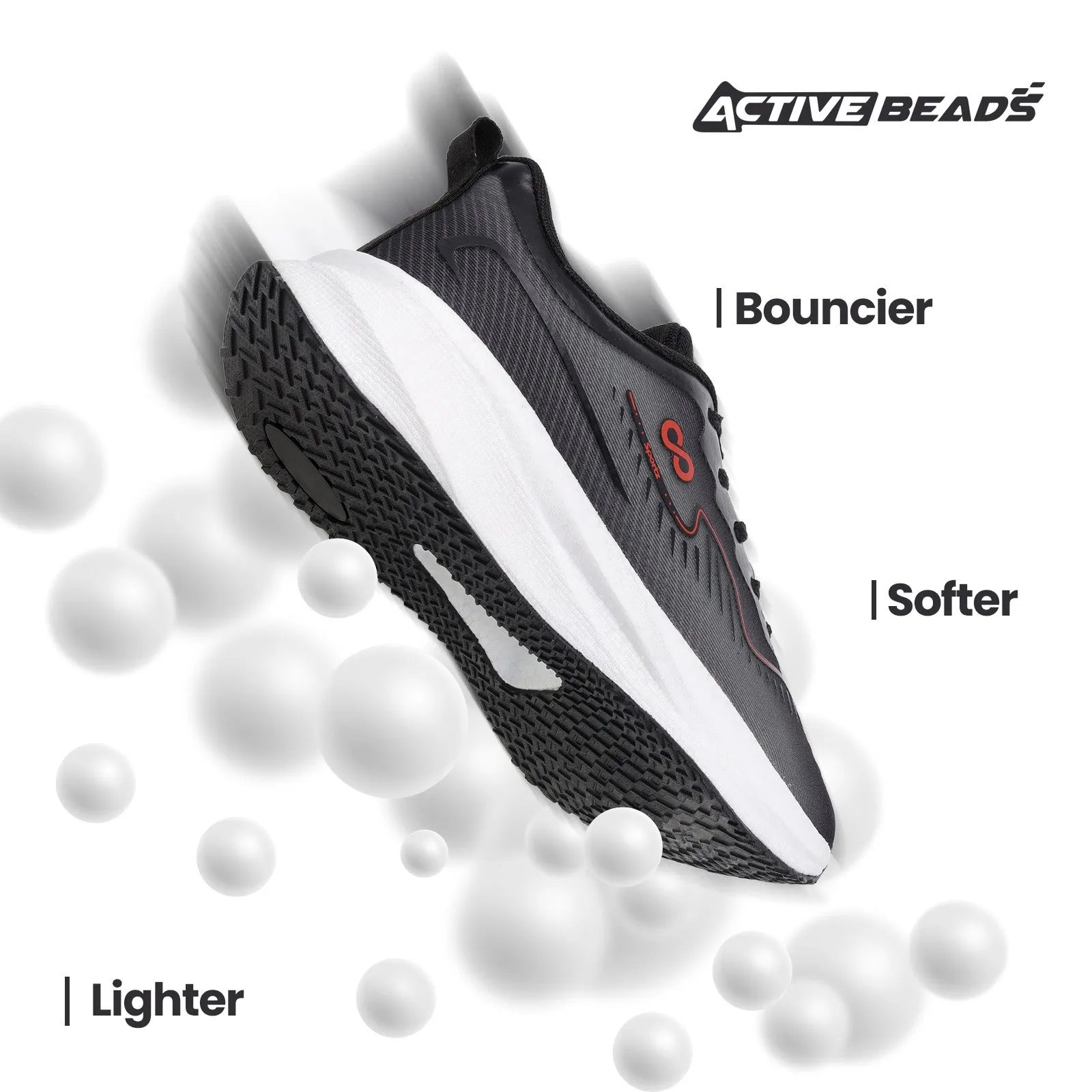 Men's Lace-up Sports Shoe - WS9163 Black