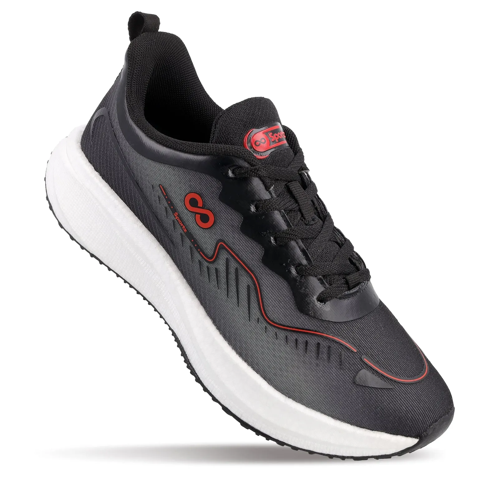Men's Lace-up Sports Shoe - WS9163 Black