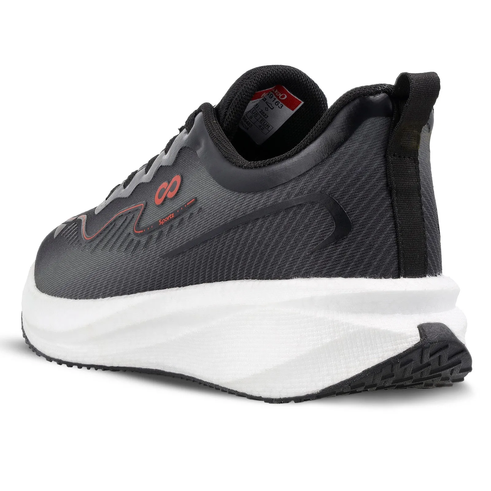 Men's Lace-up Sports Shoe - WS9163 Black