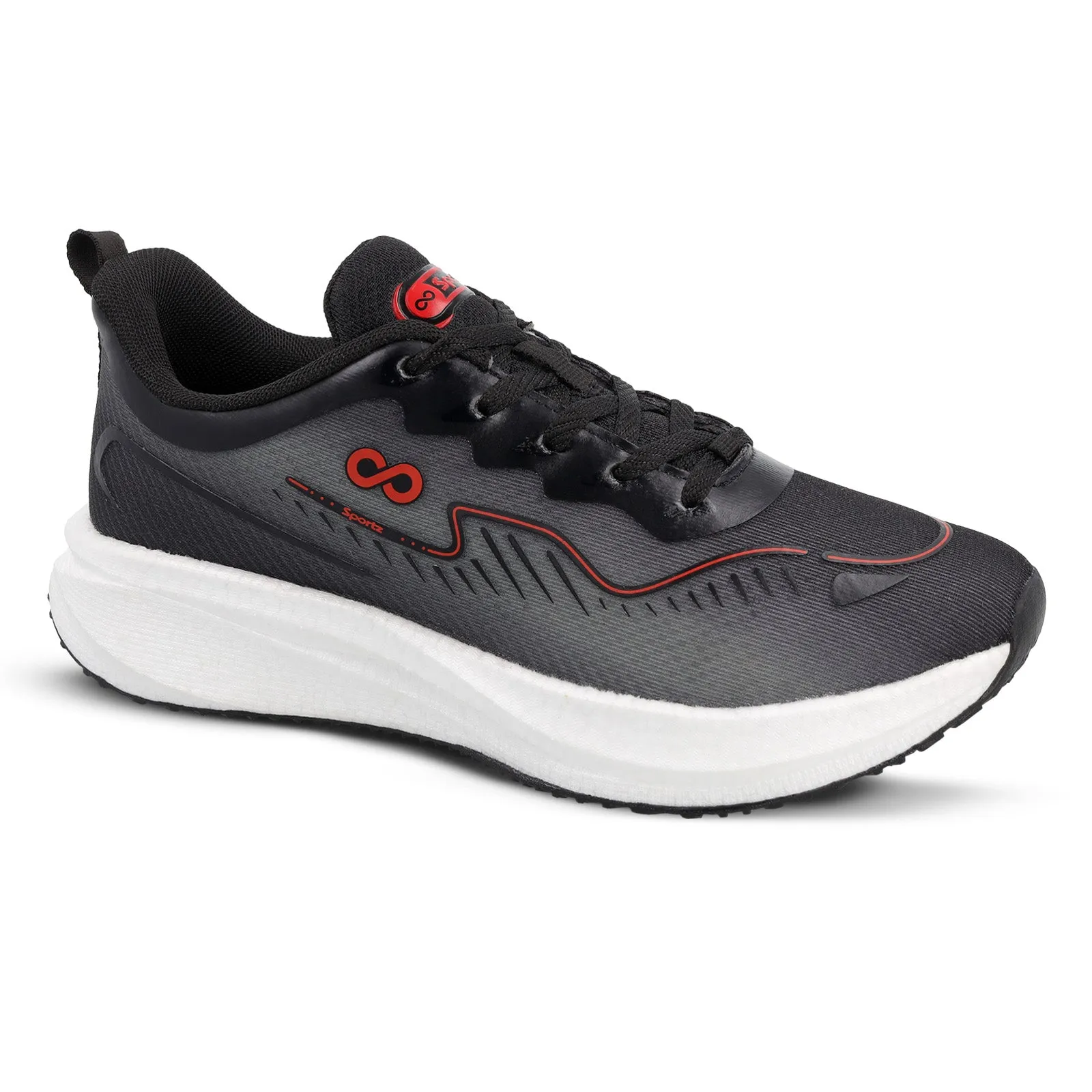 Men's Lace-up Sports Shoe - WS9163 Black