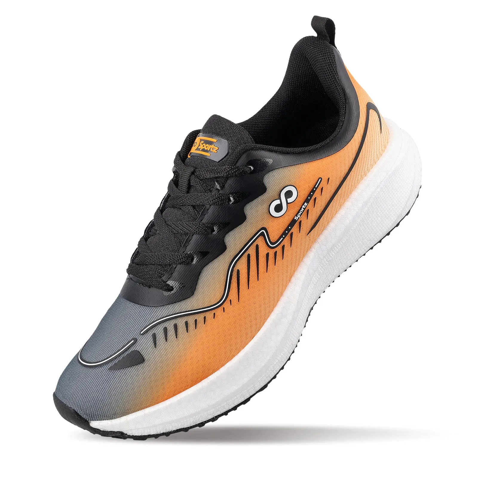 Men's Lace-up Sports Shoe - WS9163 Grey Orange
