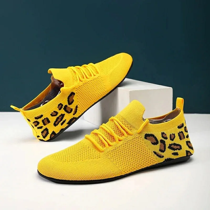 Men's New Leopard Print Sports And Casual Shoes