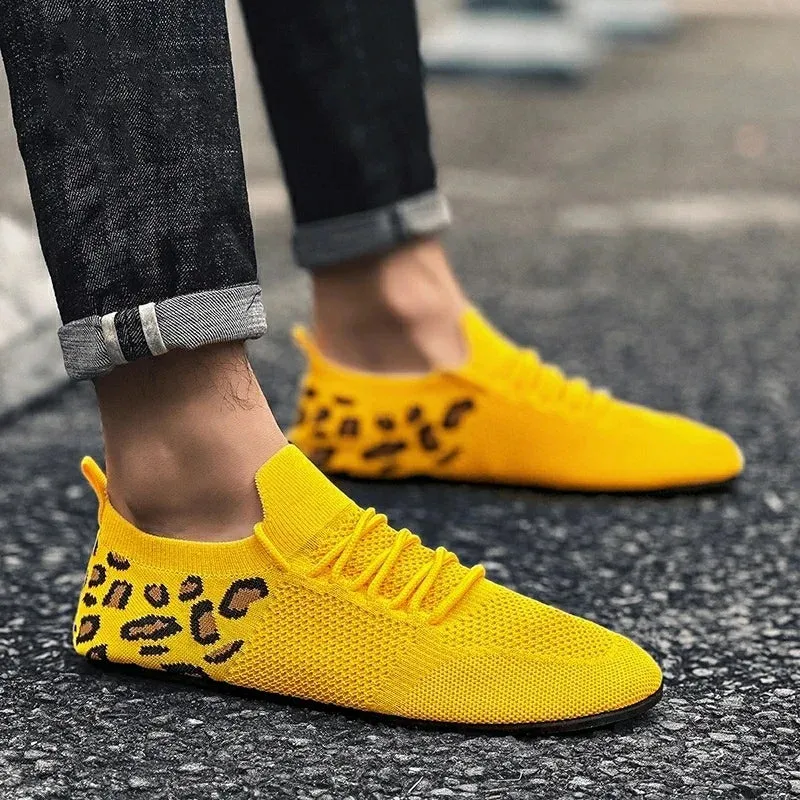 Men's New Leopard Print Sports And Casual Shoes