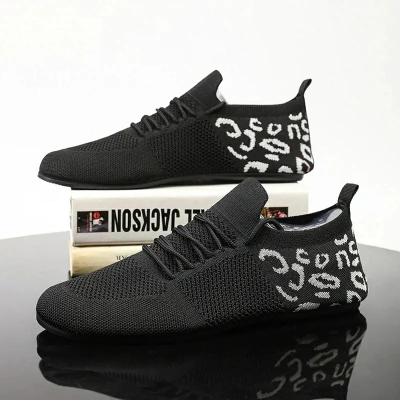 Men's New Leopard Print Sports And Casual Shoes