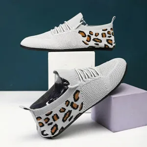 Men's New Leopard Print Sports And Casual Shoes