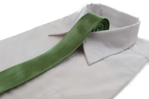 Mens Olive Green 5cm Skinny  Plain Neck Tie