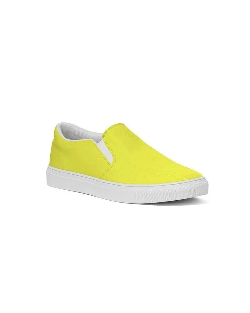 Mens Sneakers - Yellow Low Top Canvas Sports Shoes by inQue.Style