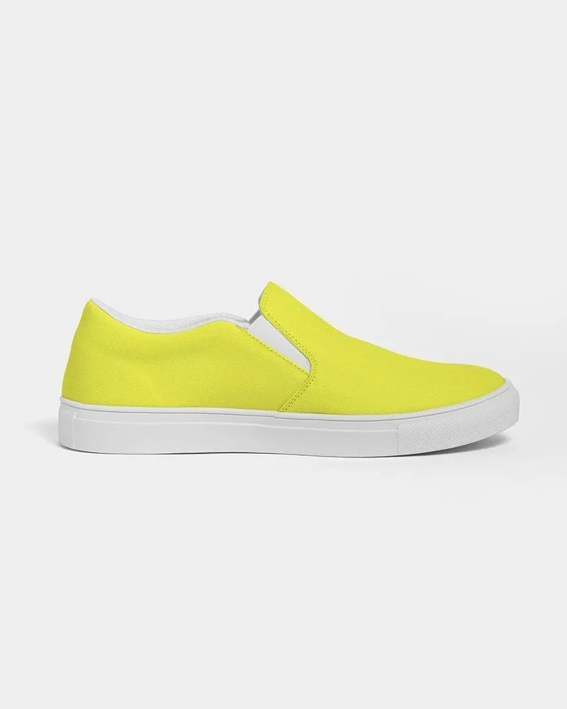 Mens Sneakers - Yellow Low Top Canvas Sports Shoes by inQue.Style