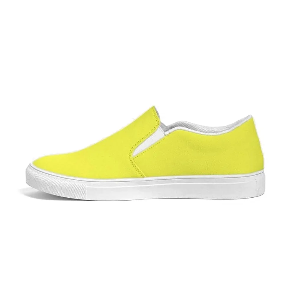 Mens Sneakers - Yellow Low Top Canvas Sports Shoes by inQue.Style