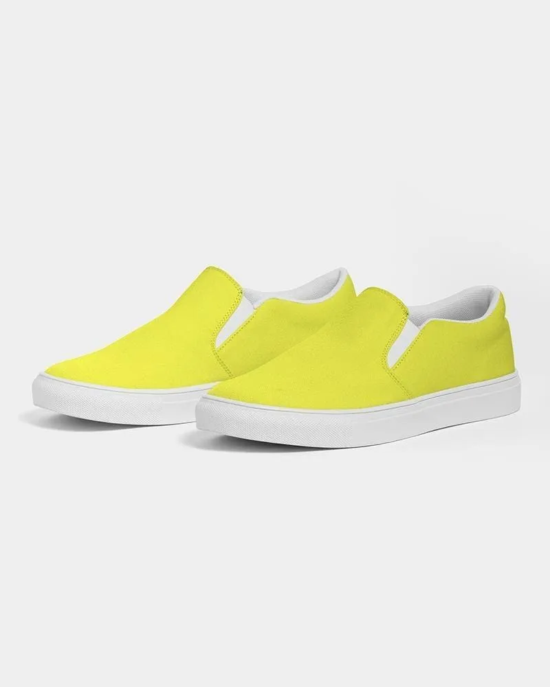 Mens Sneakers - Yellow Low Top Canvas Sports Shoes by inQue.Style