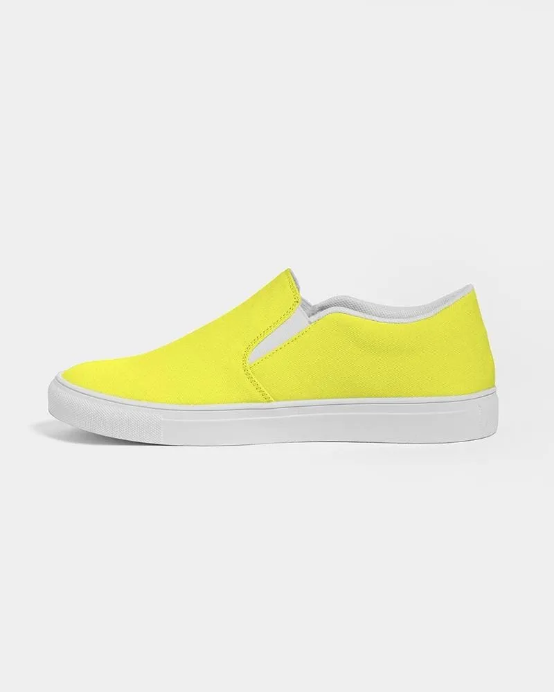 Mens Sneakers - Yellow Low Top Canvas Sports Shoes by inQue.Style