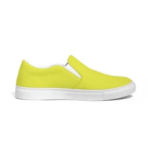 Mens Sneakers - Yellow Low Top Canvas Sports Shoes by inQue.Style