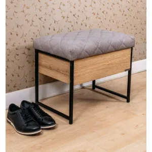 Metal Wooden Box Puff Bench Seat   Shoe Rack Shoe Cabinet STIPA