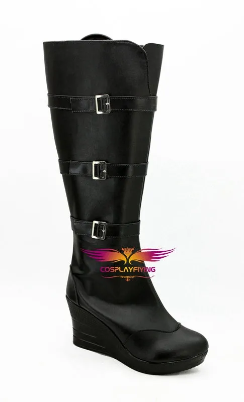 Movie Iron Man 2  Black Widow Natalie Rushman Cosplay Shoes Boots Custom Made for Adult Men and Women