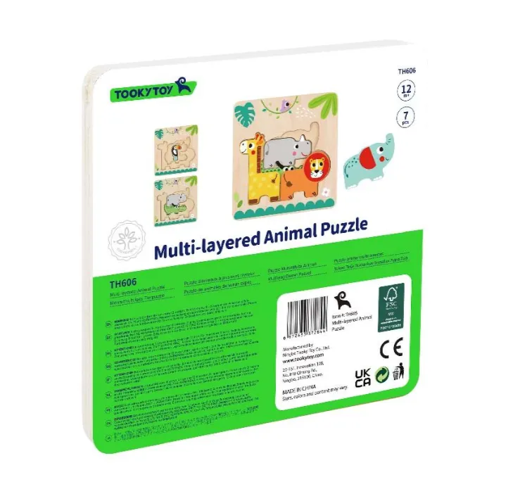 Multi-layered Animal Puzzle 7pc