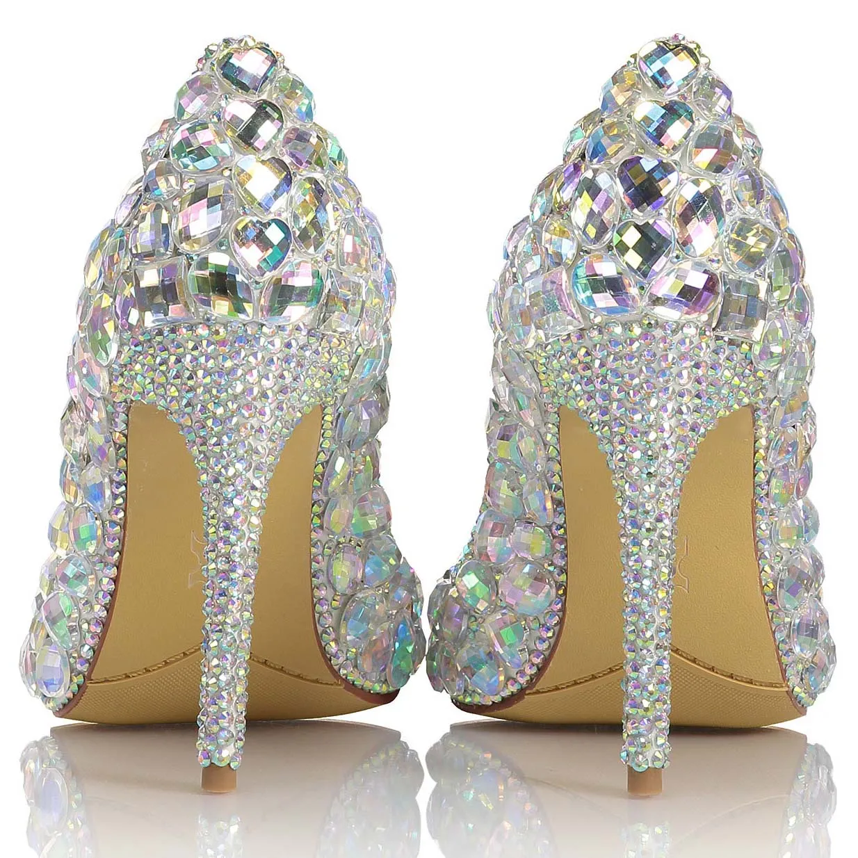 Multicolor Point Toe Ankle Microfiber Stiletto Heel Pumps