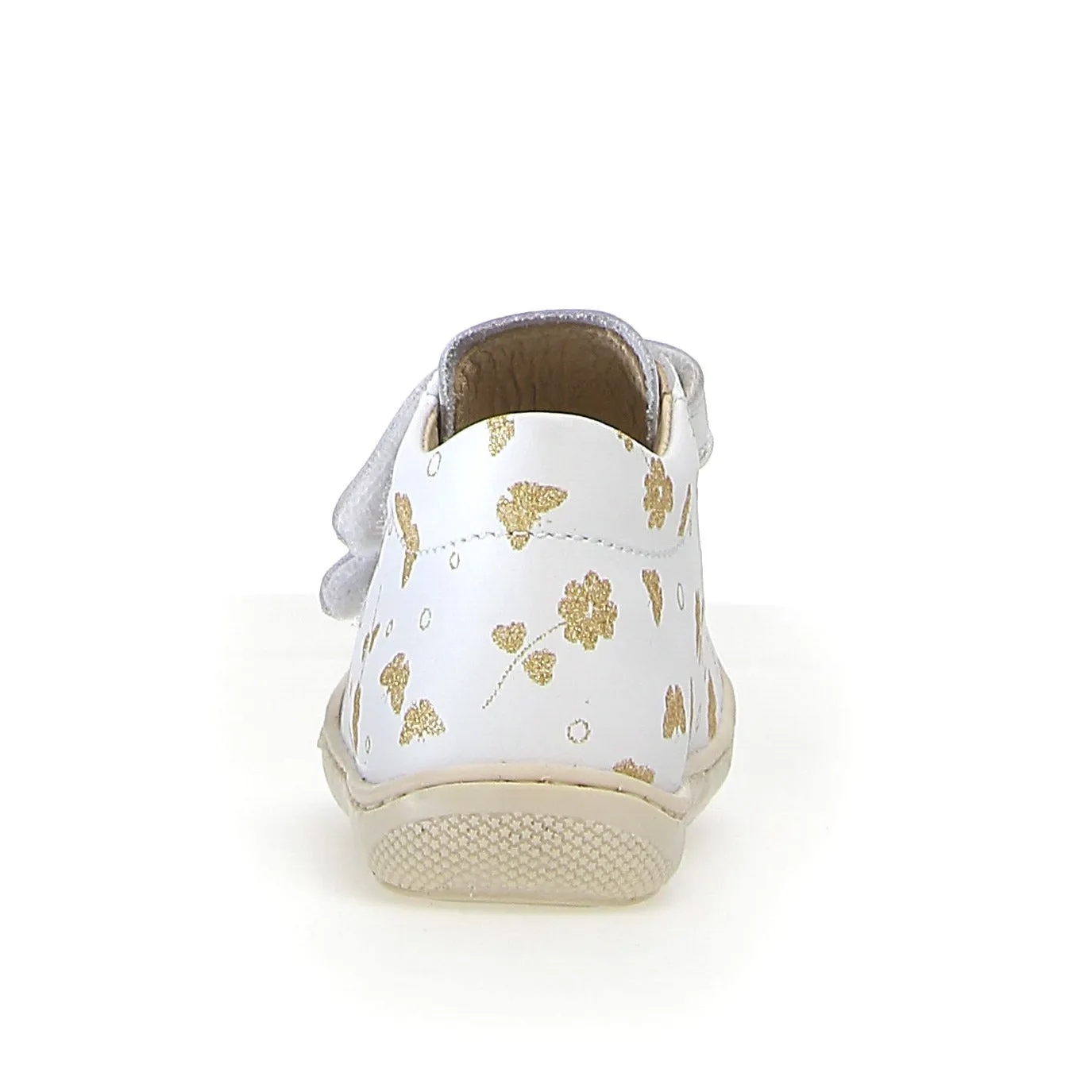 Naturino Girl's and Boy's Cocoon Vl Spring Glitter Print Sneakers - White/Platinum