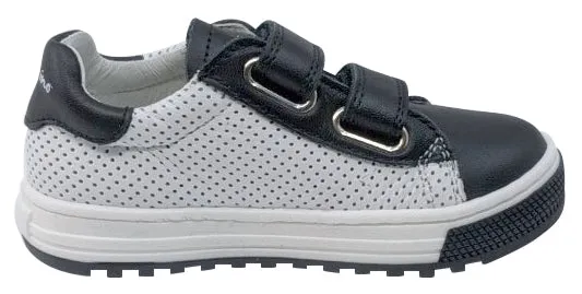 Naturino Girl's and Boy's Seam Vl Vit/Vit.Forato Sneakers, Nero-Bianco