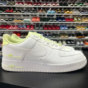 Nike Air Force 1 07 Double Air White Volt  CJ1379-101 Size 14 Missing Insoles