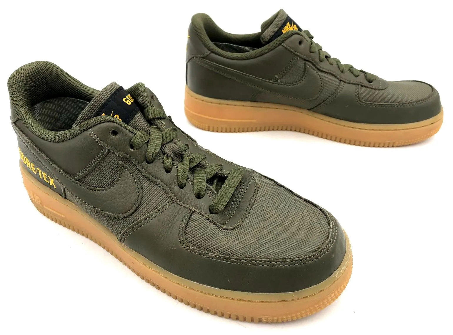 Nike Air Force 1 Gore-Tex Low 'Medium Olive' Men's Green Sneakers - Sz 7 ( COA)