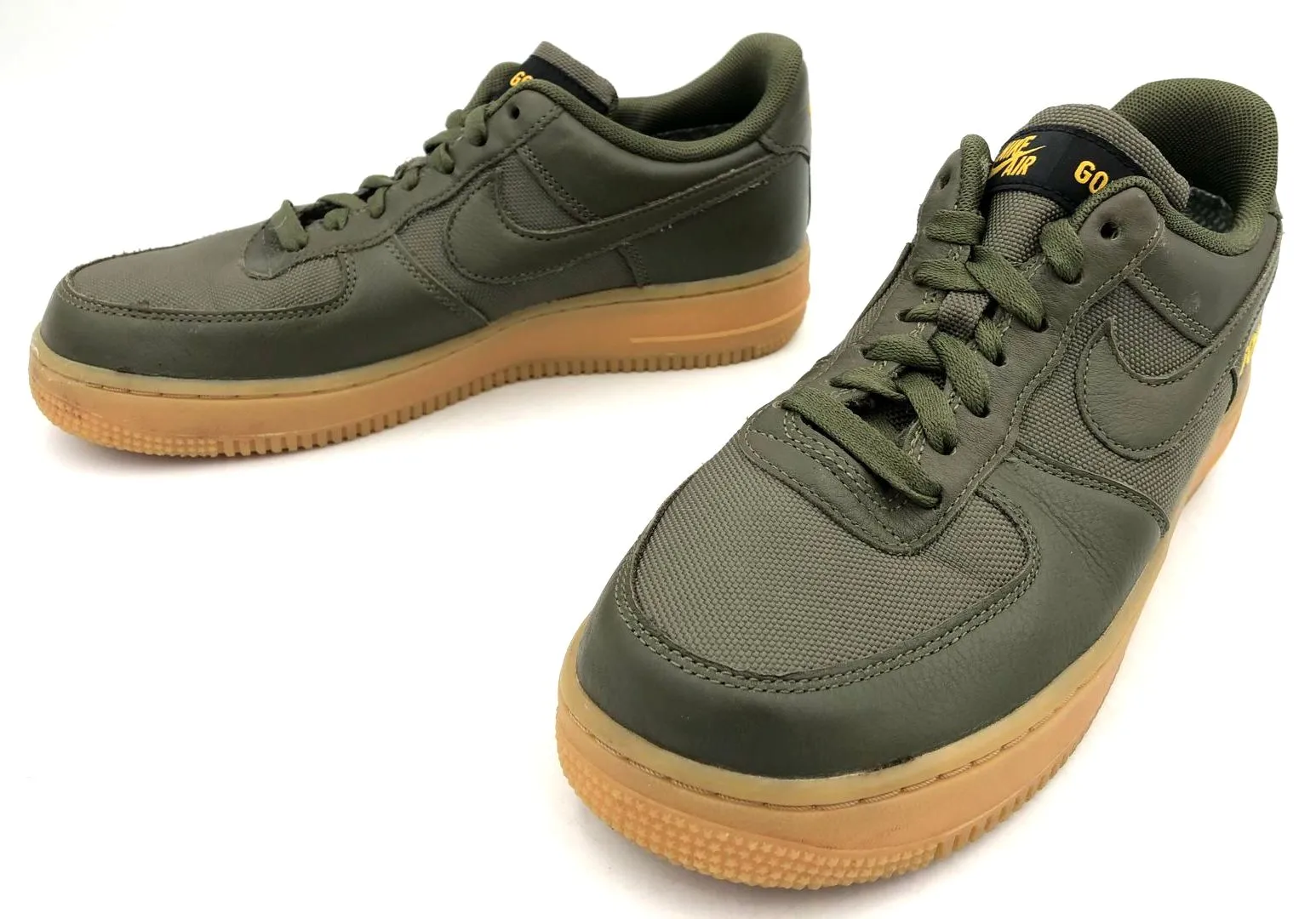 Nike Air Force 1 Gore-Tex Low 'Medium Olive' Men's Green Sneakers - Sz 7 ( COA)