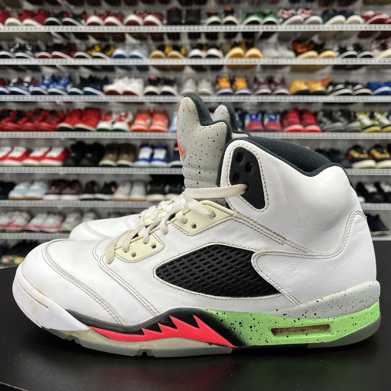 Nike Air Jordan 5 Retro Poison Green 136027-115 Men's Size 11.5