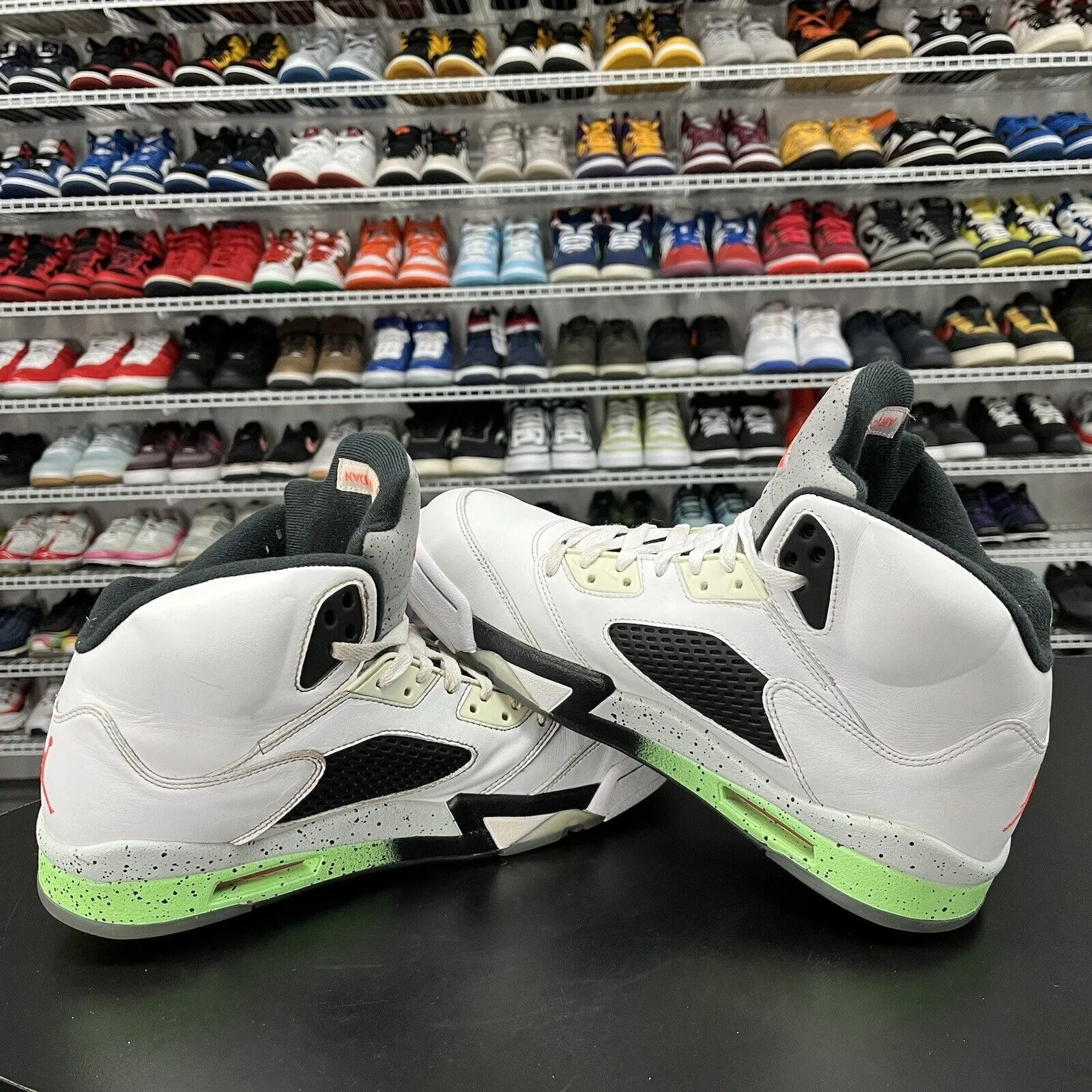 Nike Air Jordan 5 Retro Poison Green 136027-115 Men's Size 11.5