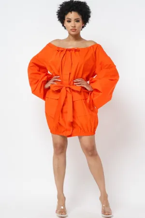Off Shoulder Shirt Dress