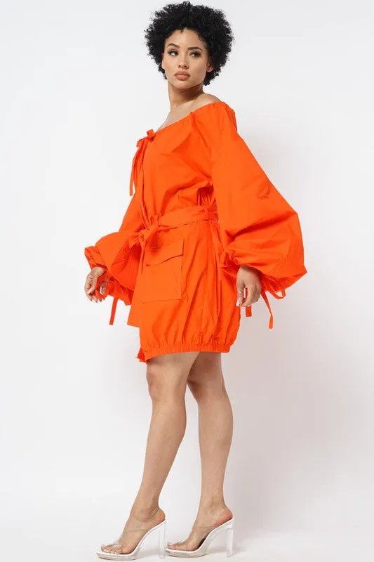 Off Shoulder Shirt Dress