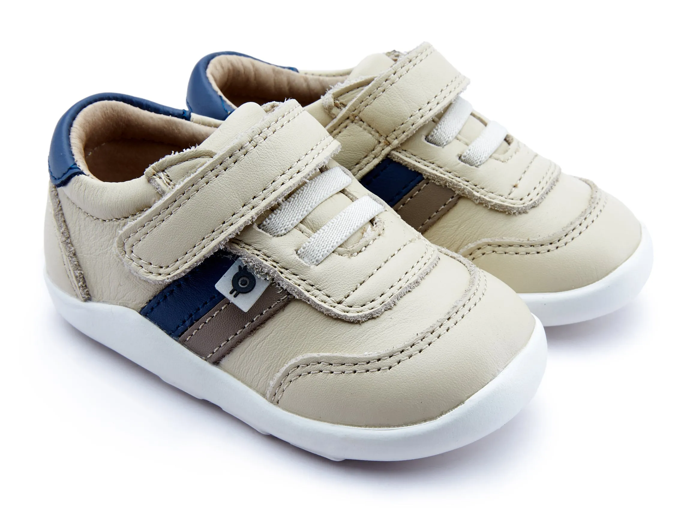 Old Soles Boy's and Girl's 8013 Play Ground Sneakers - Cream/Petrol/Taupe