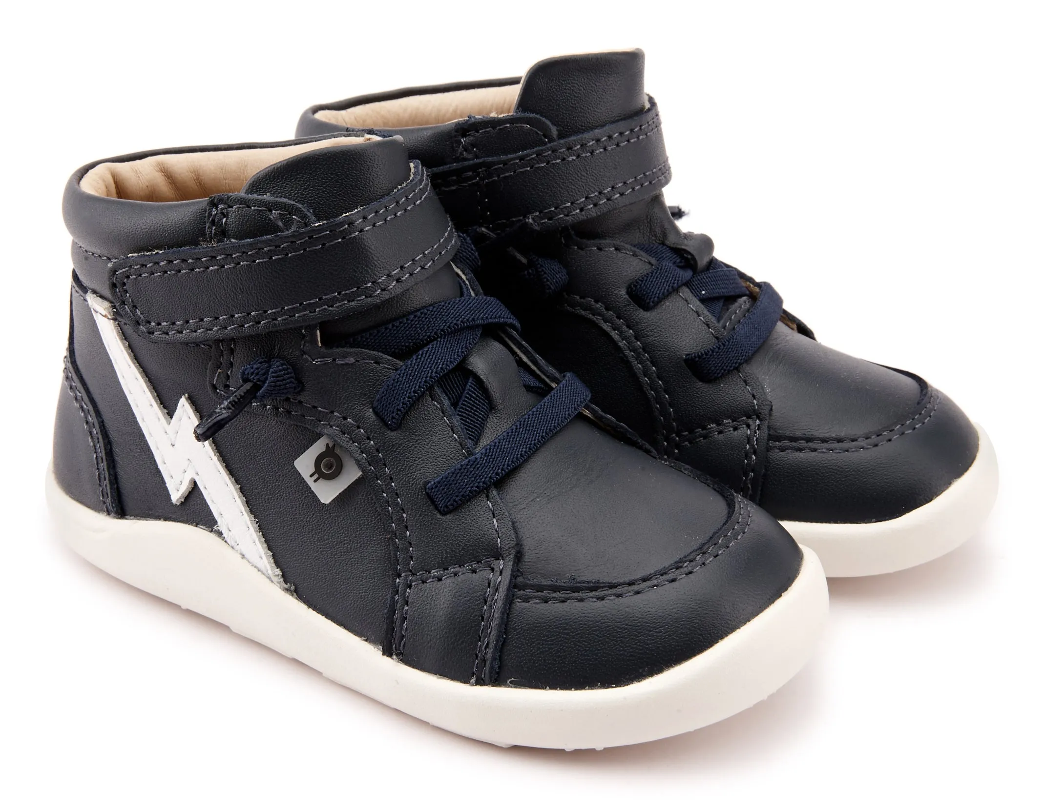 Old Soles Boy's and Girl's 8018 Light The Ground Hightop Sneakers - Navy/Snow