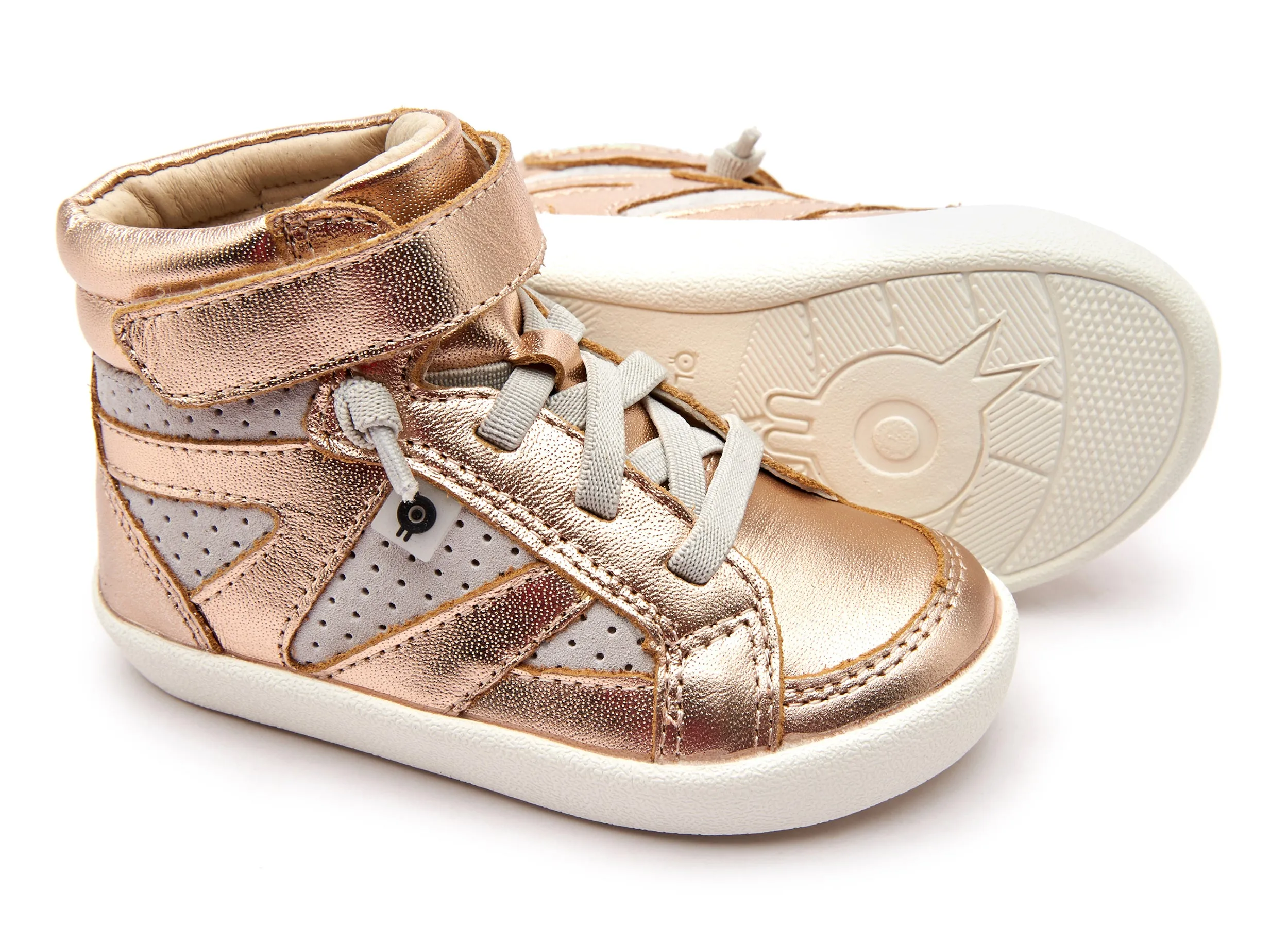 Old Soles Girl's & Boy's New Leader Sneakers - Copper/Grey Suede