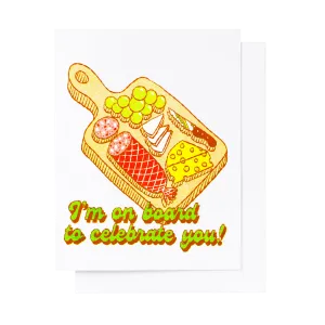 On Board to Celebrate You Risograph Card