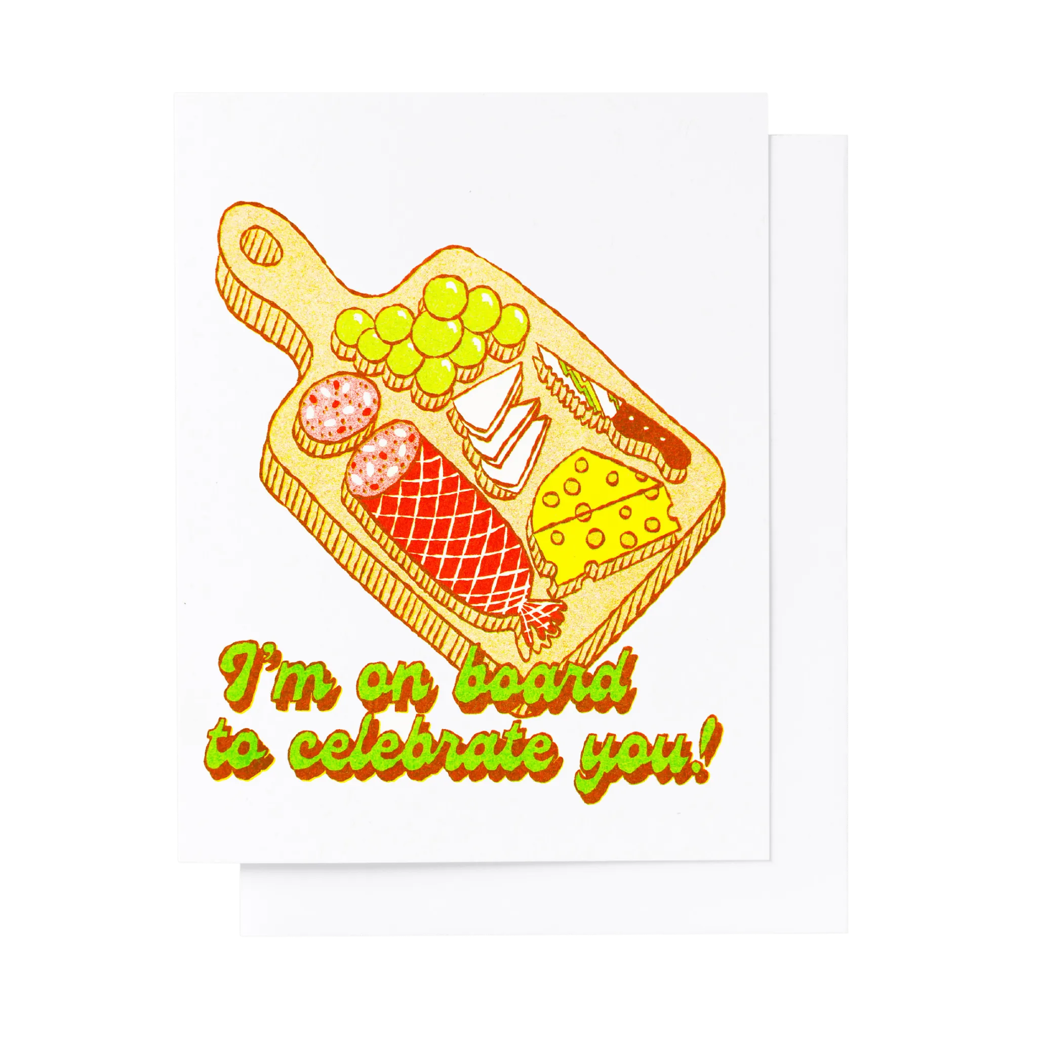 On Board to Celebrate You Risograph Card
