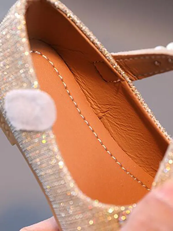 Pearls and Bow Mary Jane Flats By Liv and Mia