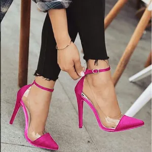 Platform Ankle Leather Sexy Close Toe Pumps