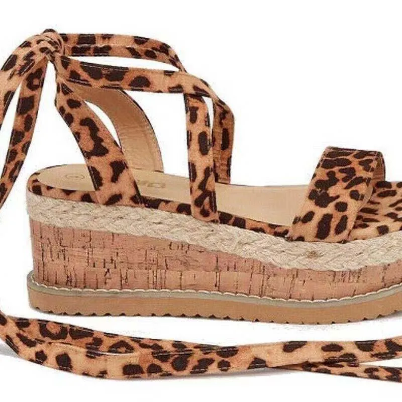 Platform Wedge Espadrille Gladiators Sandals