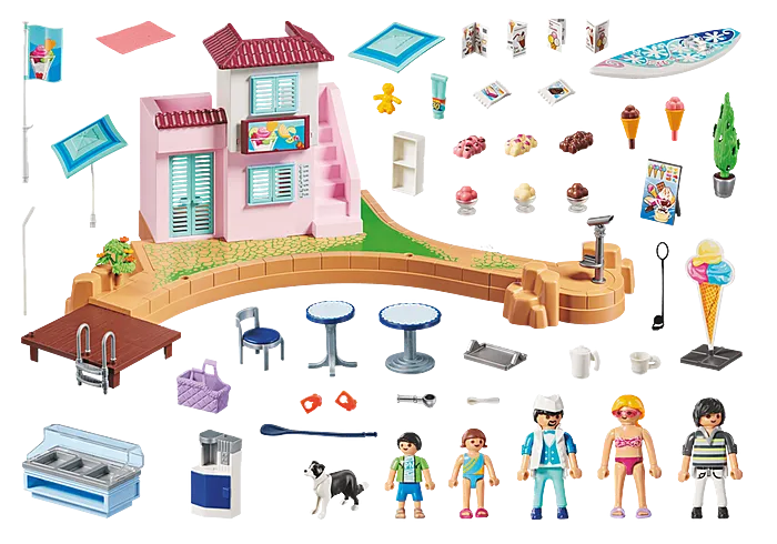 Playmobil Family Fun Waterfront Ice Cream Shop