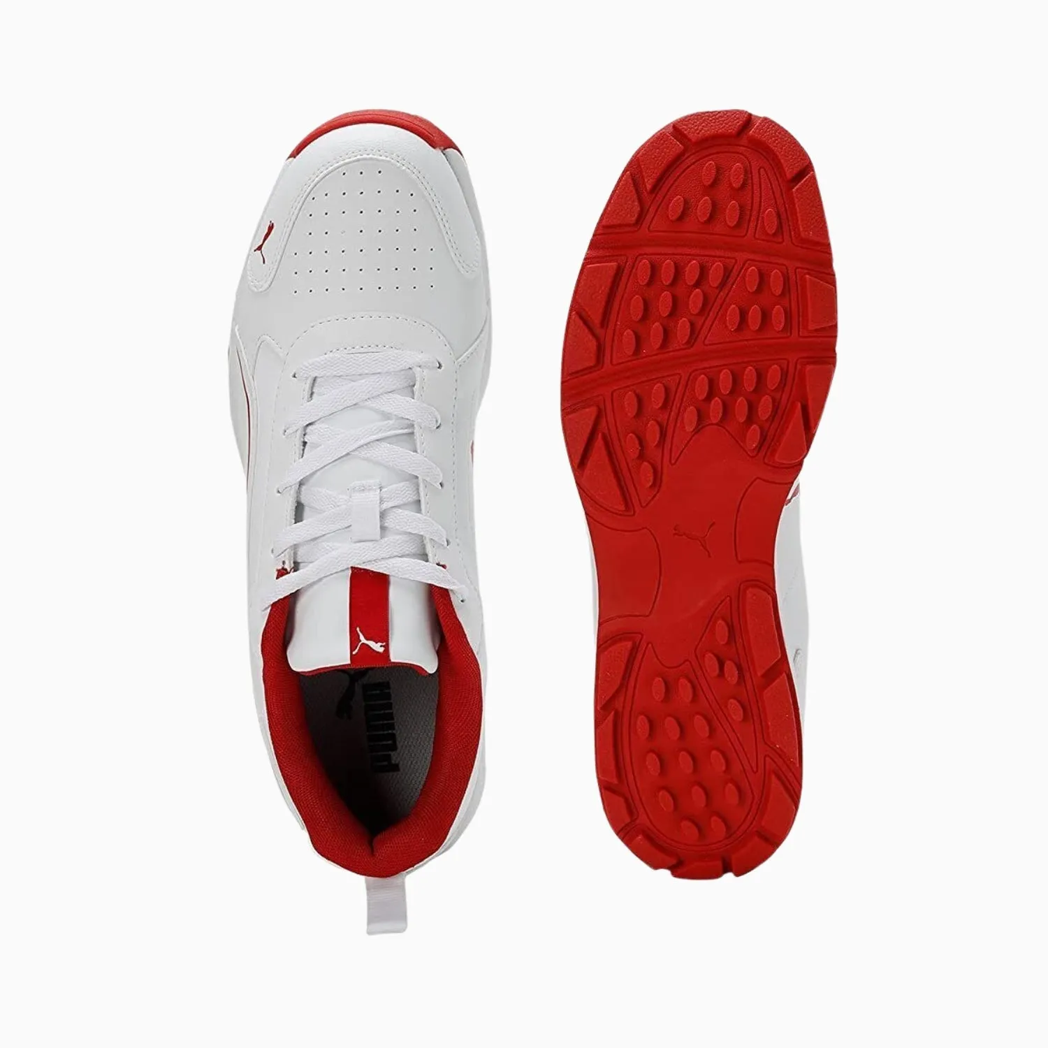 Puma Cricket Shoes, Classic-Cat - White/Red