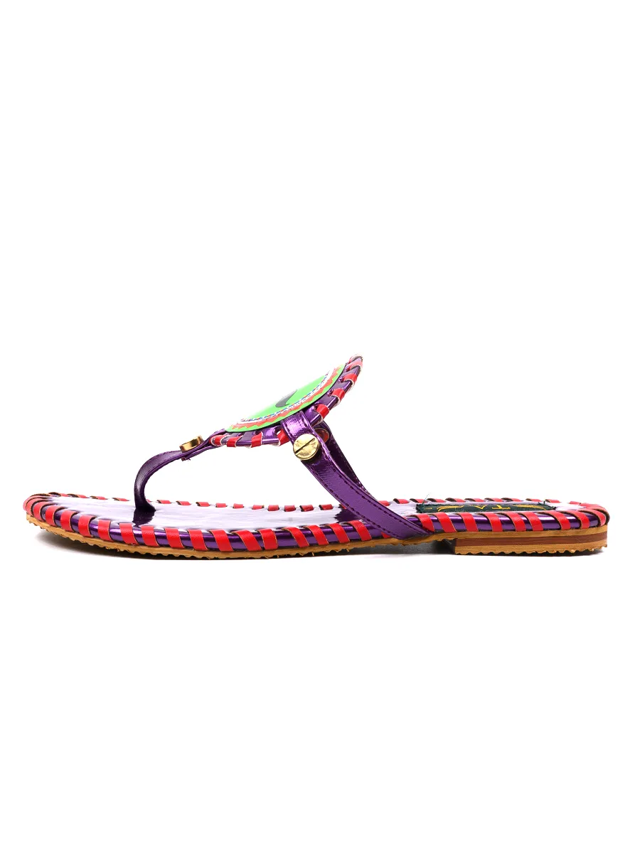 Purple Casual Chappal