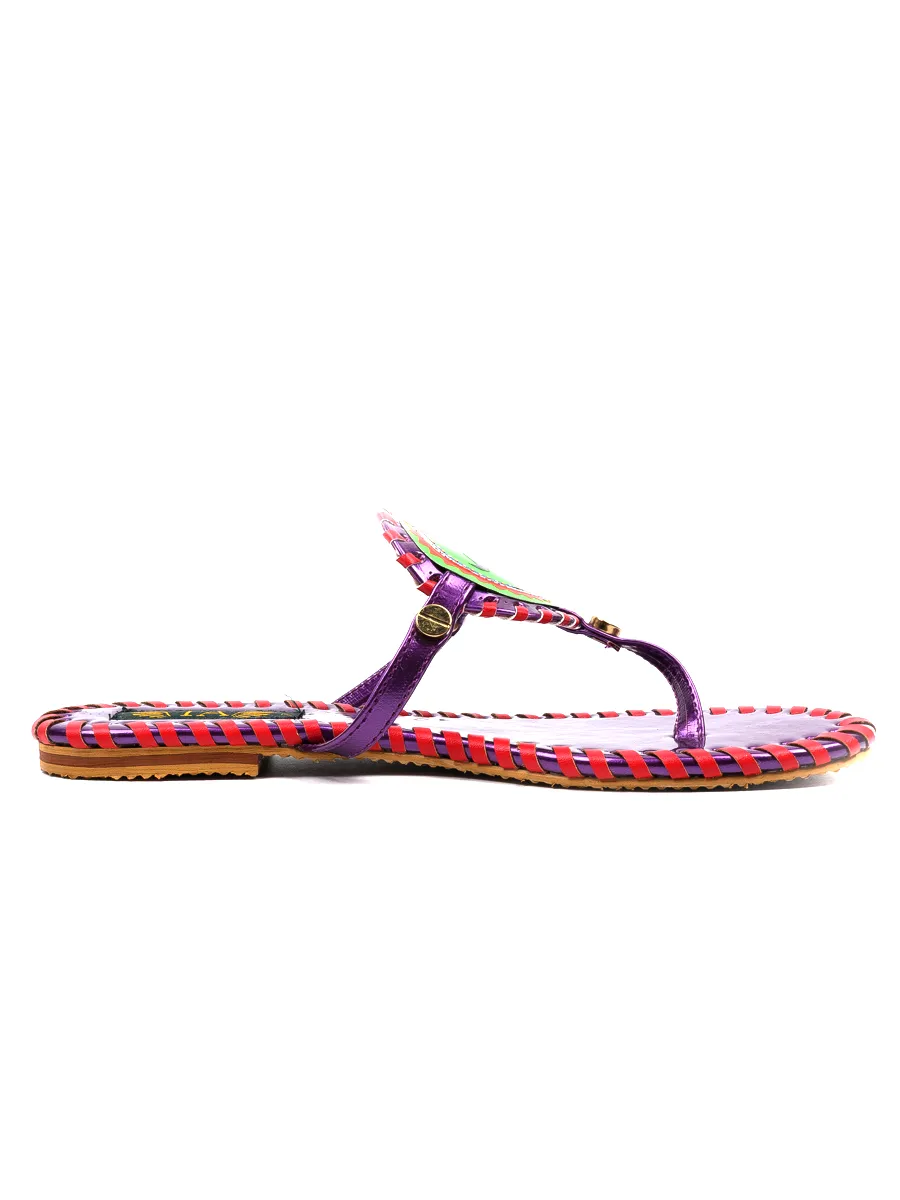 Purple Casual Chappal