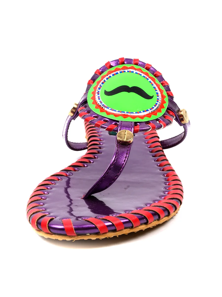 Purple Casual Chappal