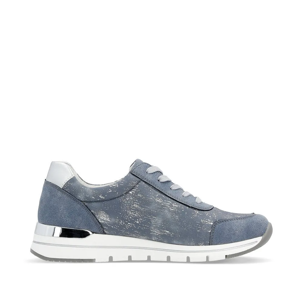 R6700-13 Lace-Up Side Zip Blue Combi