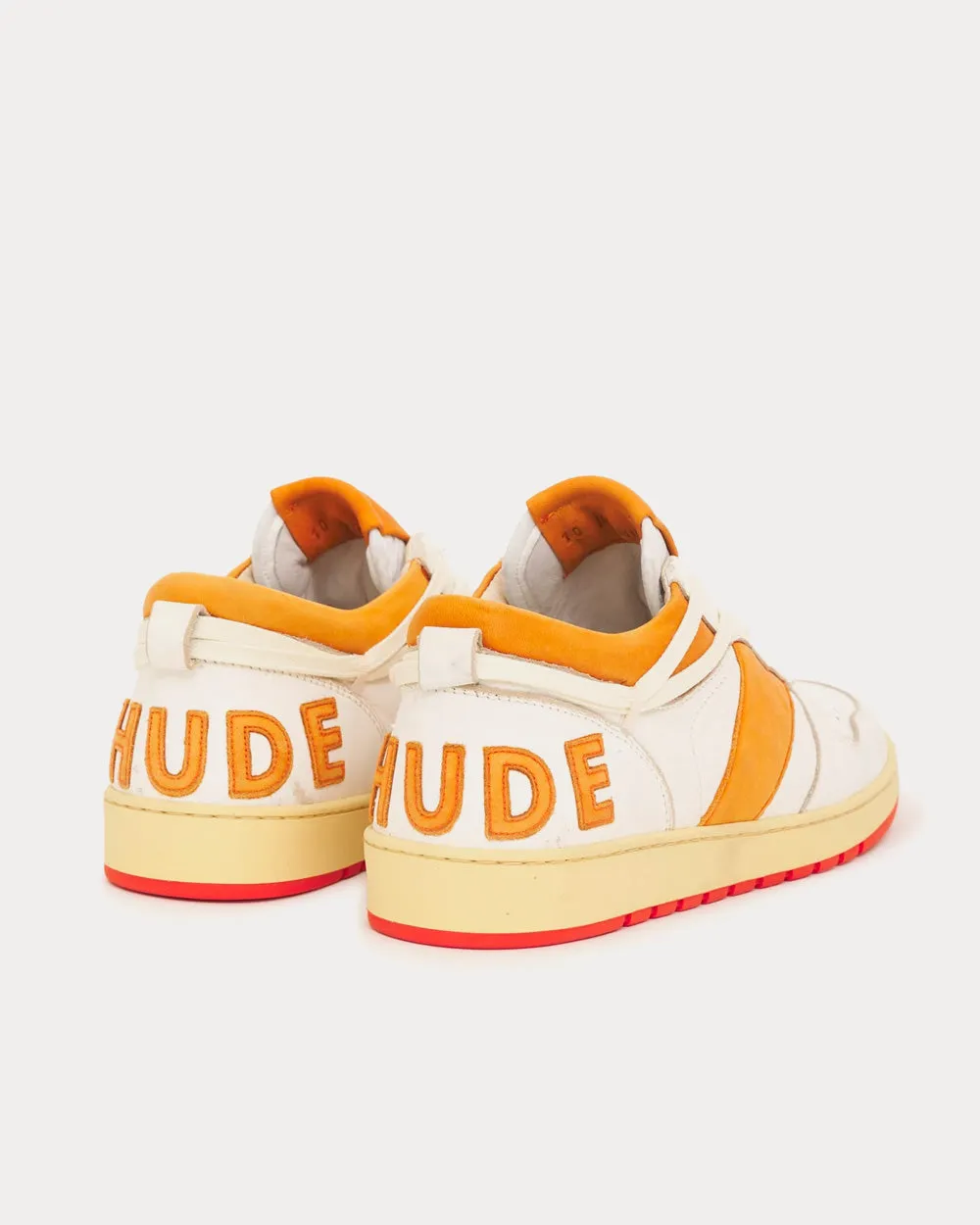 Rhecess White / Orange Low Top Sneakers