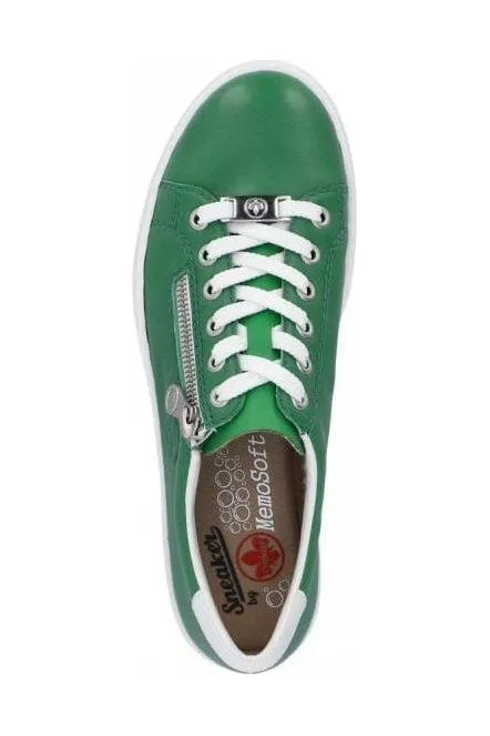 Rieker L59L1-52 in Green ladies sneaker