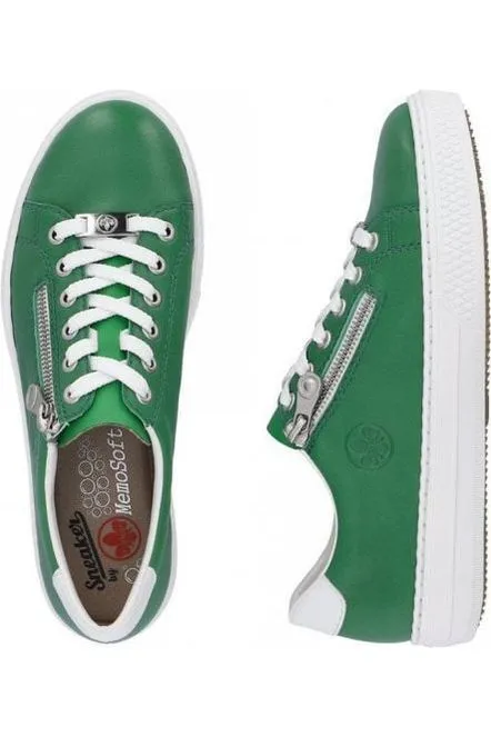 Rieker L59L1-52 in Green ladies sneaker