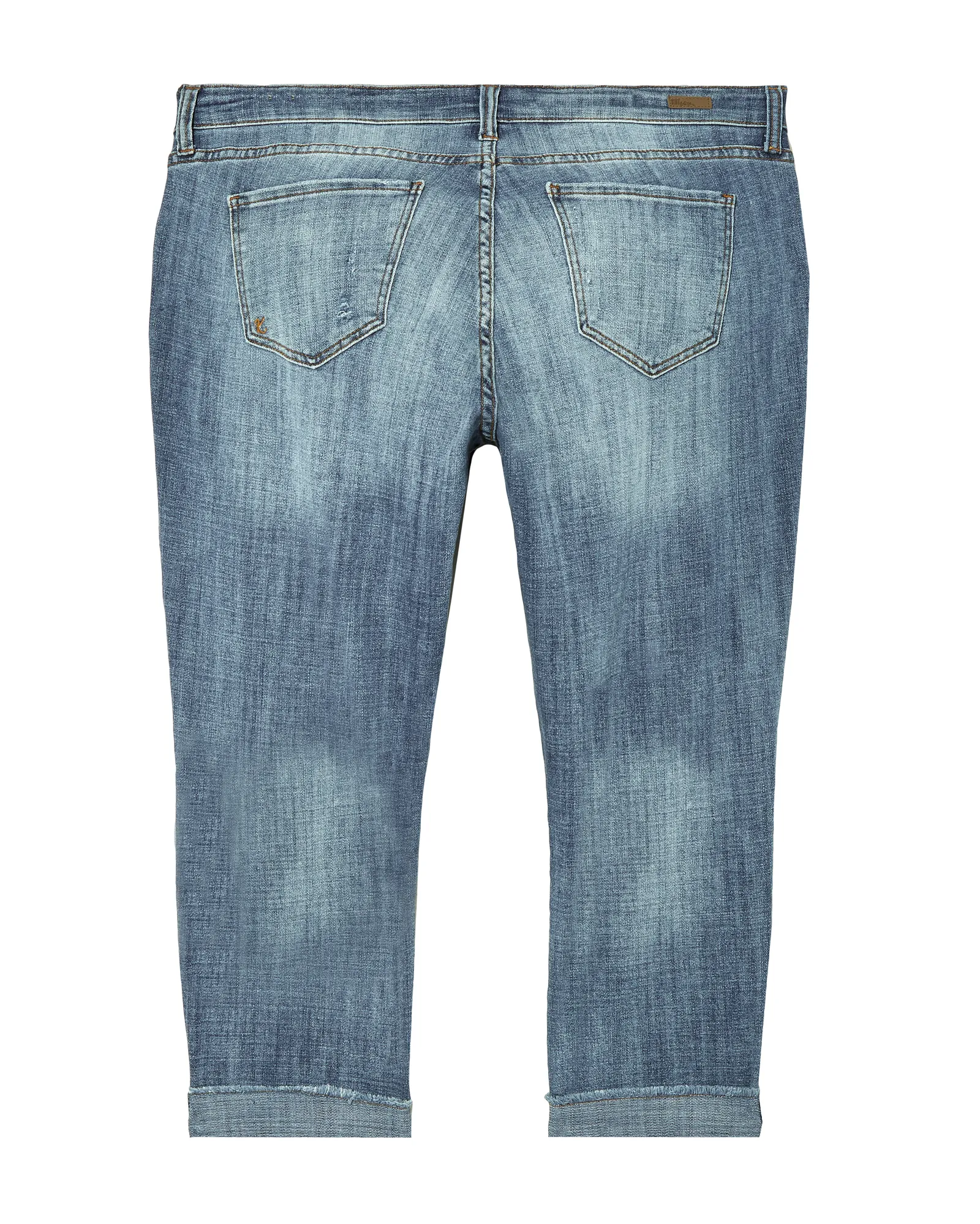 Seeley Cropped Straight Leg - Roll Up Frayed Hem | Medium Wash