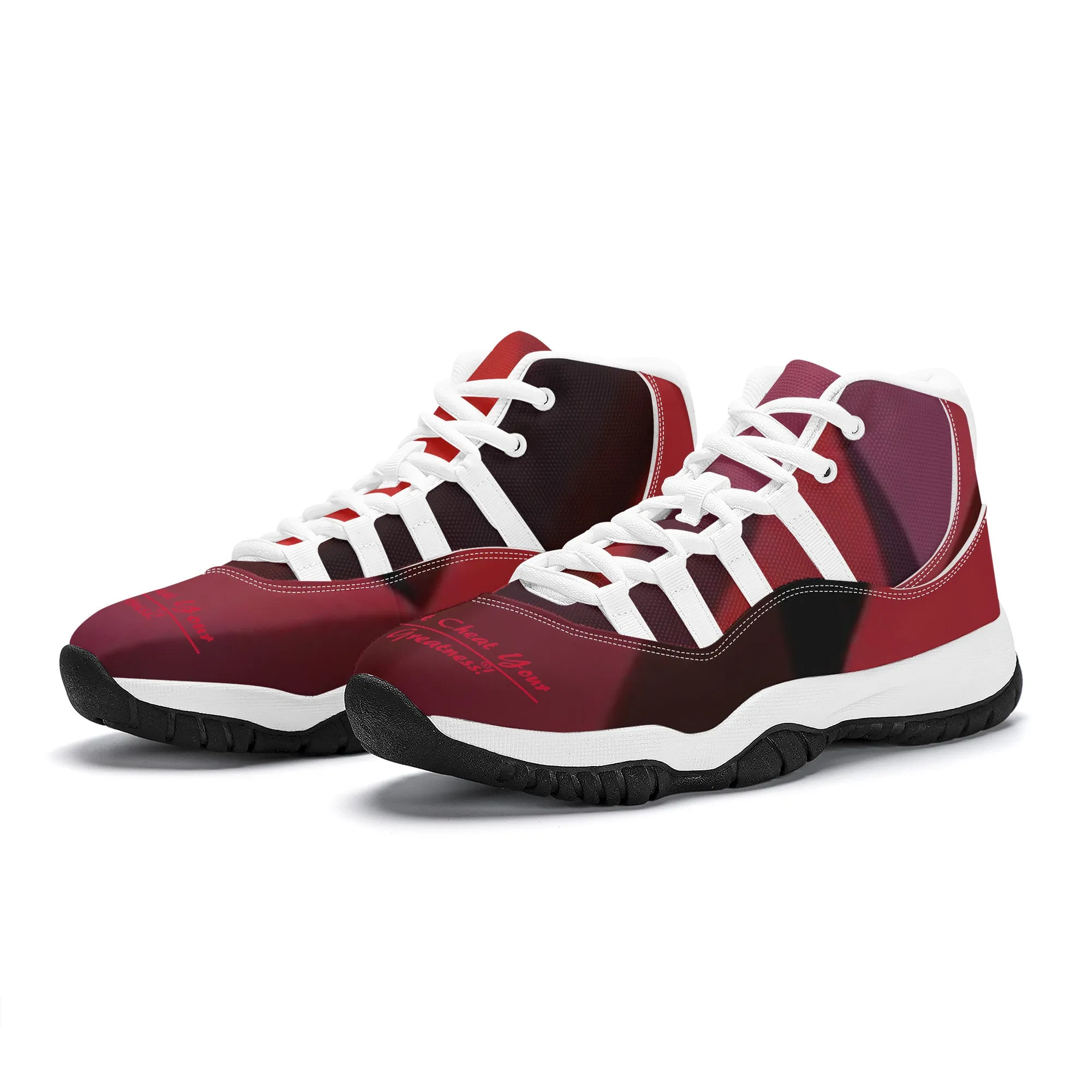 SF_S38 High Top Air Retro Sneakers - White