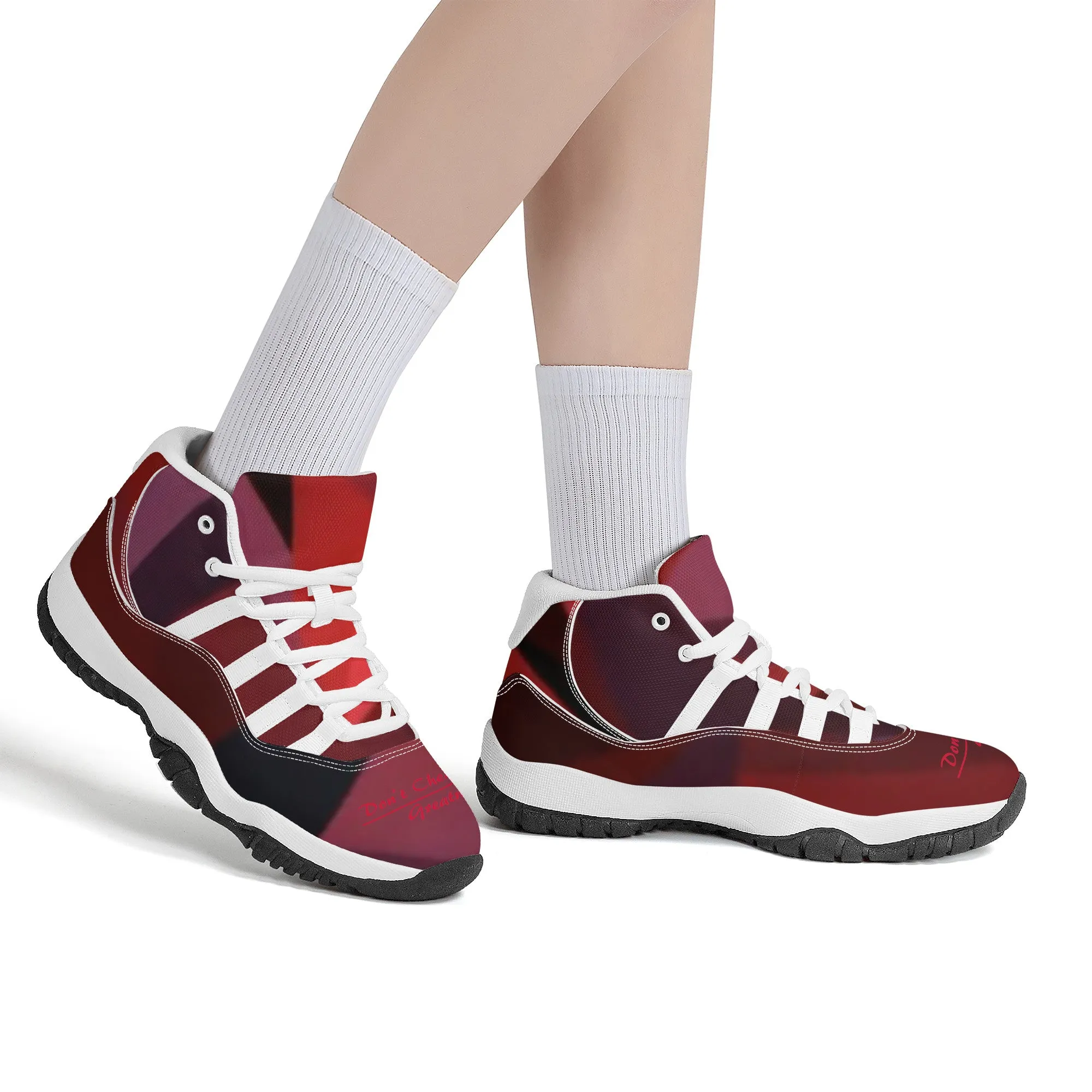SF_S38 High Top Air Retro Sneakers - White
